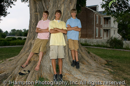 Boys at tree